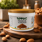 SUNNAC Premium California Almonds (Badam) – 140g | Big Size, Crunchy & Fresh