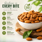 SUNNAC Premium California Almonds (Badam) – 140g | Big Size, Crunchy & Fresh