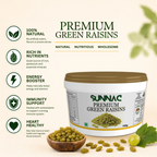 SUNNAC Premium Green Raisins (Kishmish) – 140g | Naturally Sweet, Soft & Juicy