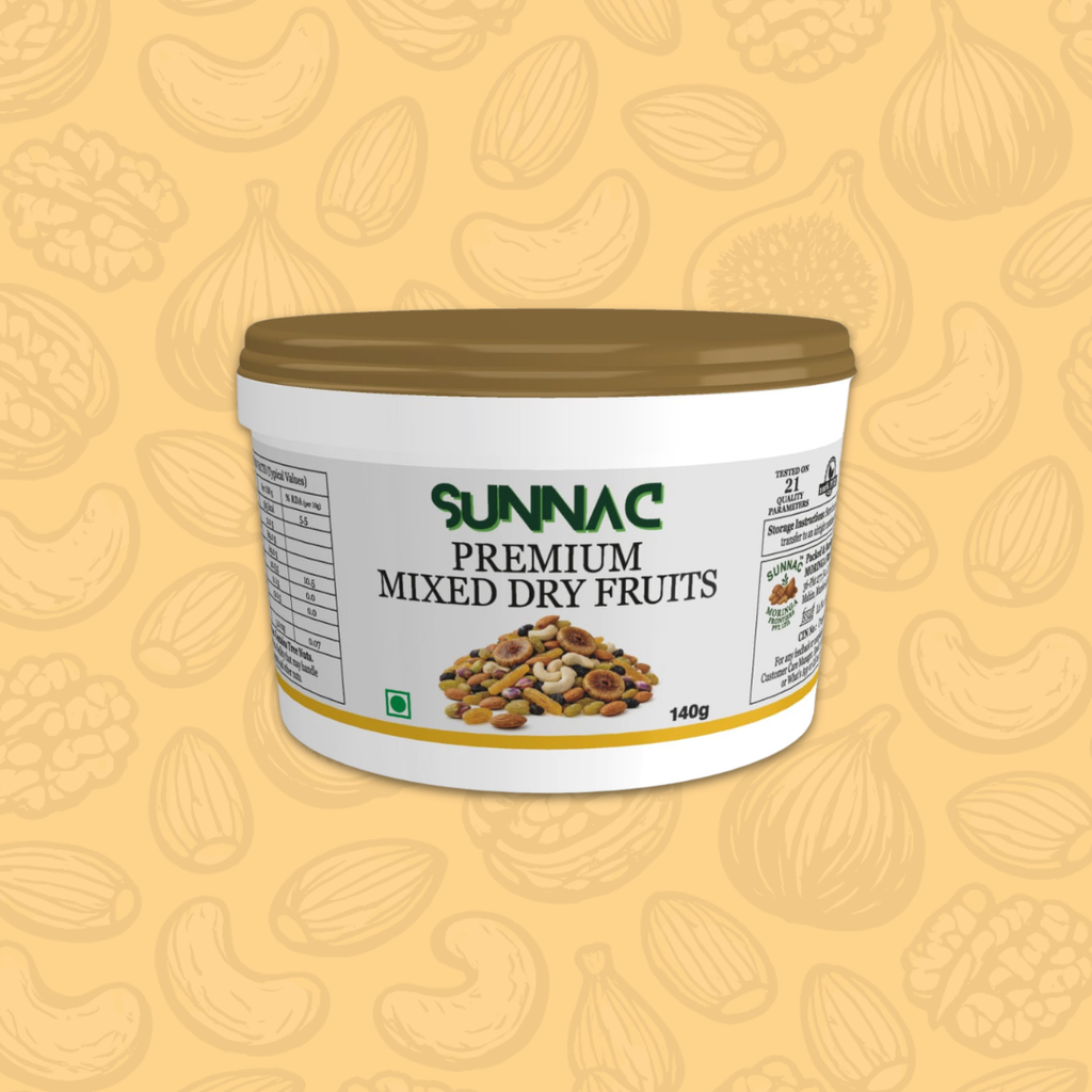 SUNNAC Premium Mixed Dry Fruits – 140g | Healthy, Crunchy & Nutritious Mix