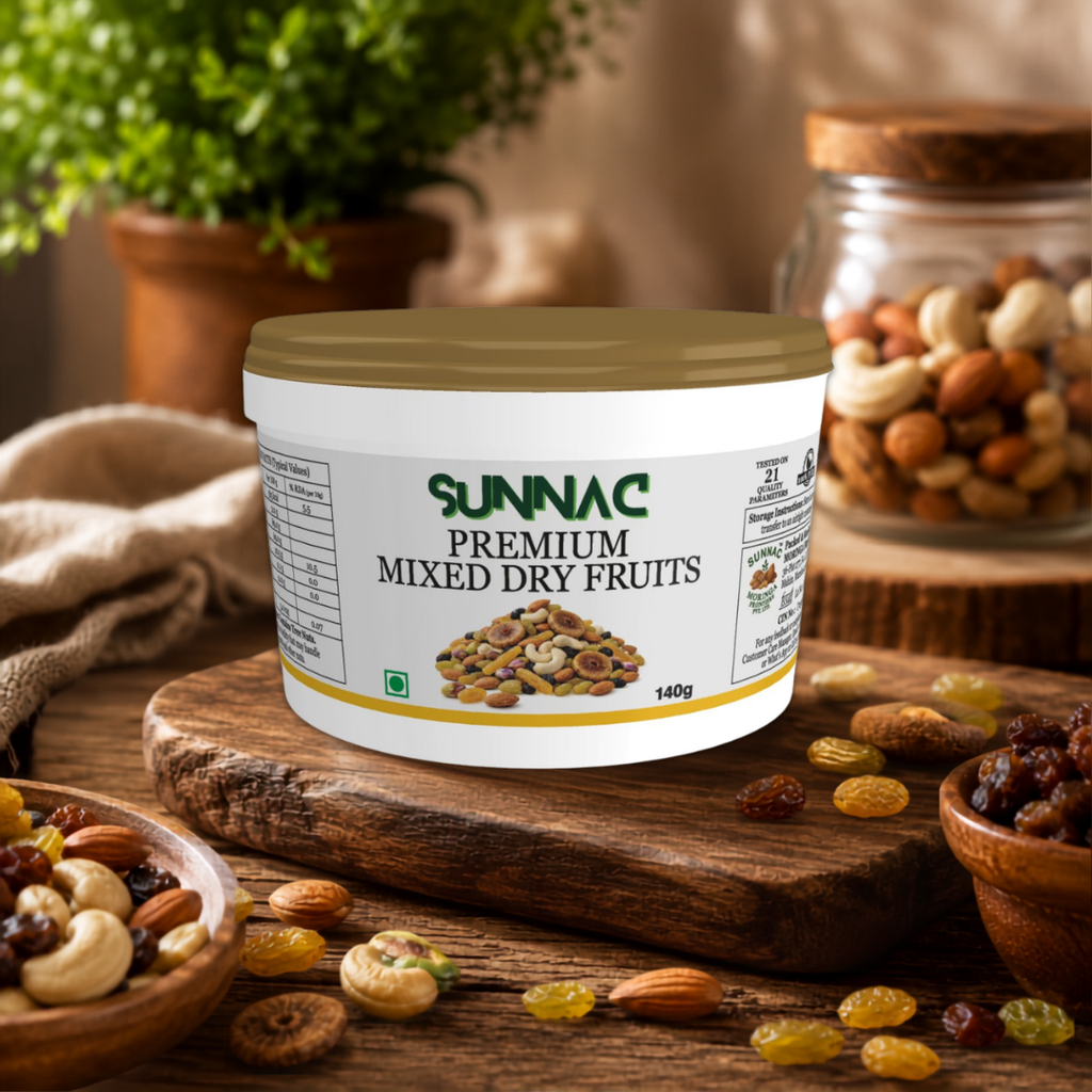 SUNNAC Premium Mixed Dry Fruits – 140g | Healthy, Crunchy & Nutritious Mix
