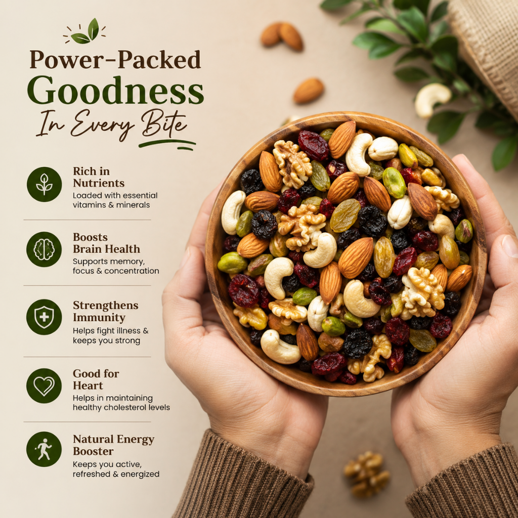 SUNNAC Premium Mixed Dry Fruits – 140g | Healthy, Crunchy & Nutritious Mix