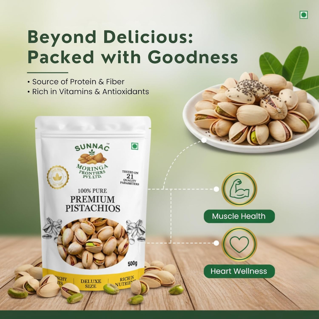 SUNNAC Premium Pistachios – 140g | Fresh, Crunchy & Naturally Delicious