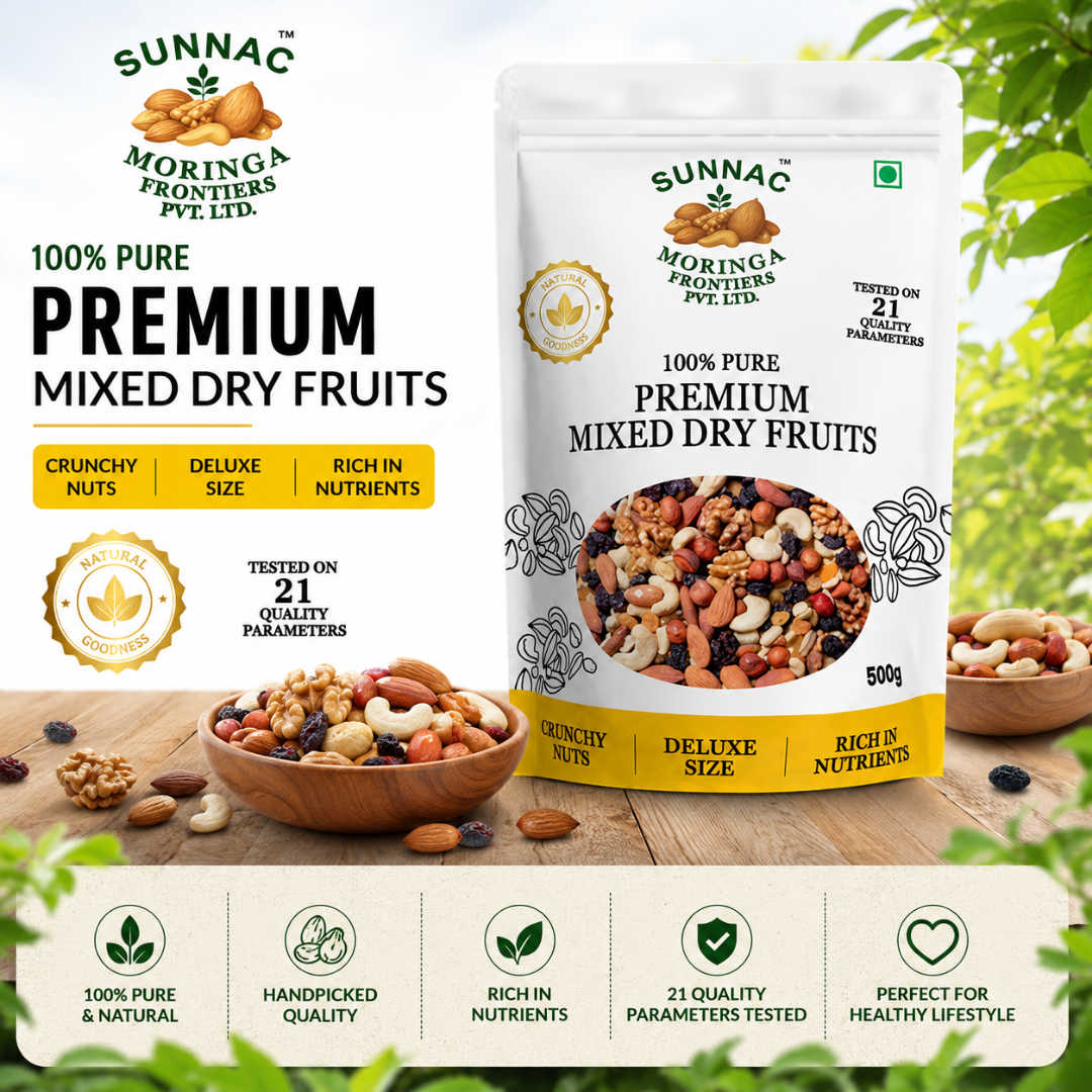 SUNNAC Premium Mixed Dry Fruits – 500g | Rich, Crunchy & Delicious Dry Fruit Mix