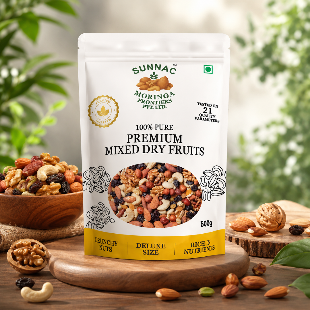 SUNNAC Premium Mixed Dry Fruits – 500g | Rich, Crunchy & Delicious Dry Fruit Mix